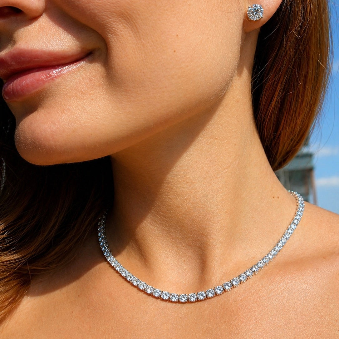 30 cttw  Diamond Tennis Necklace