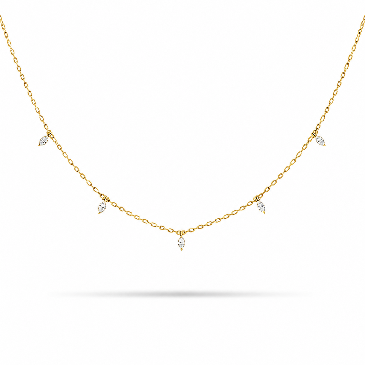 Pendentif diamant marquise 0,40 carat au total