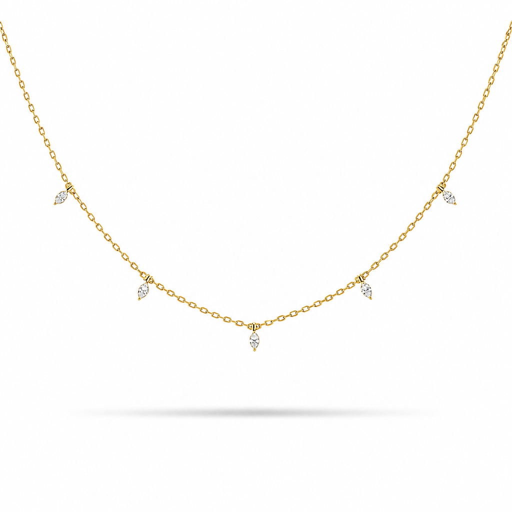 0.40 cttw Marquise Diamond Pendant