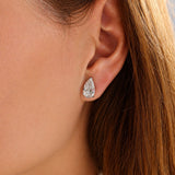 4 Ct each Pear Shape Studs Diamond Earrings