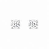 Boucles d'oreilles puces rondes en diamant de 0,52 ct chacune