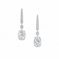 Buy Diamond Oval Drop Earrings