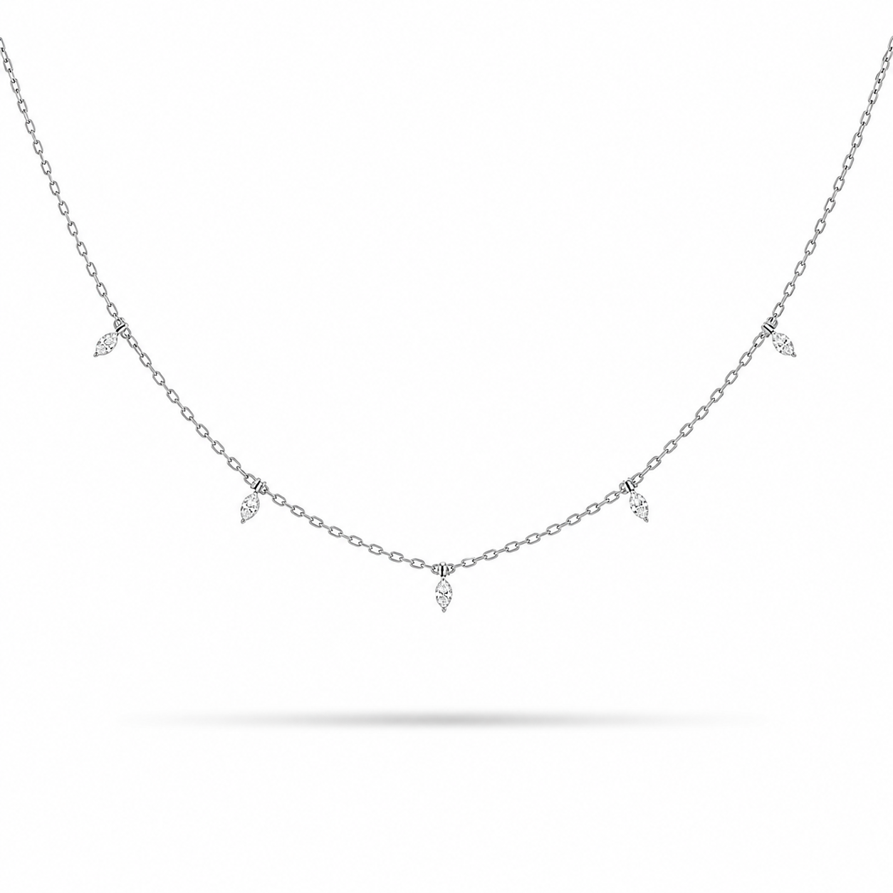 Pendentif diamant marquise 0,40 carat au total
