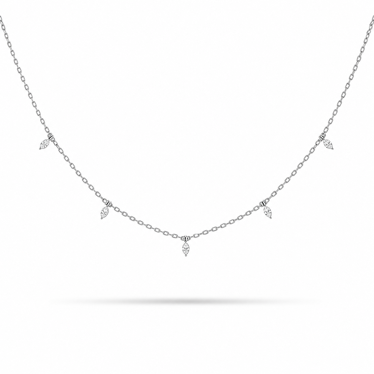 Pendentif diamant marquise 0,40 carat au total
