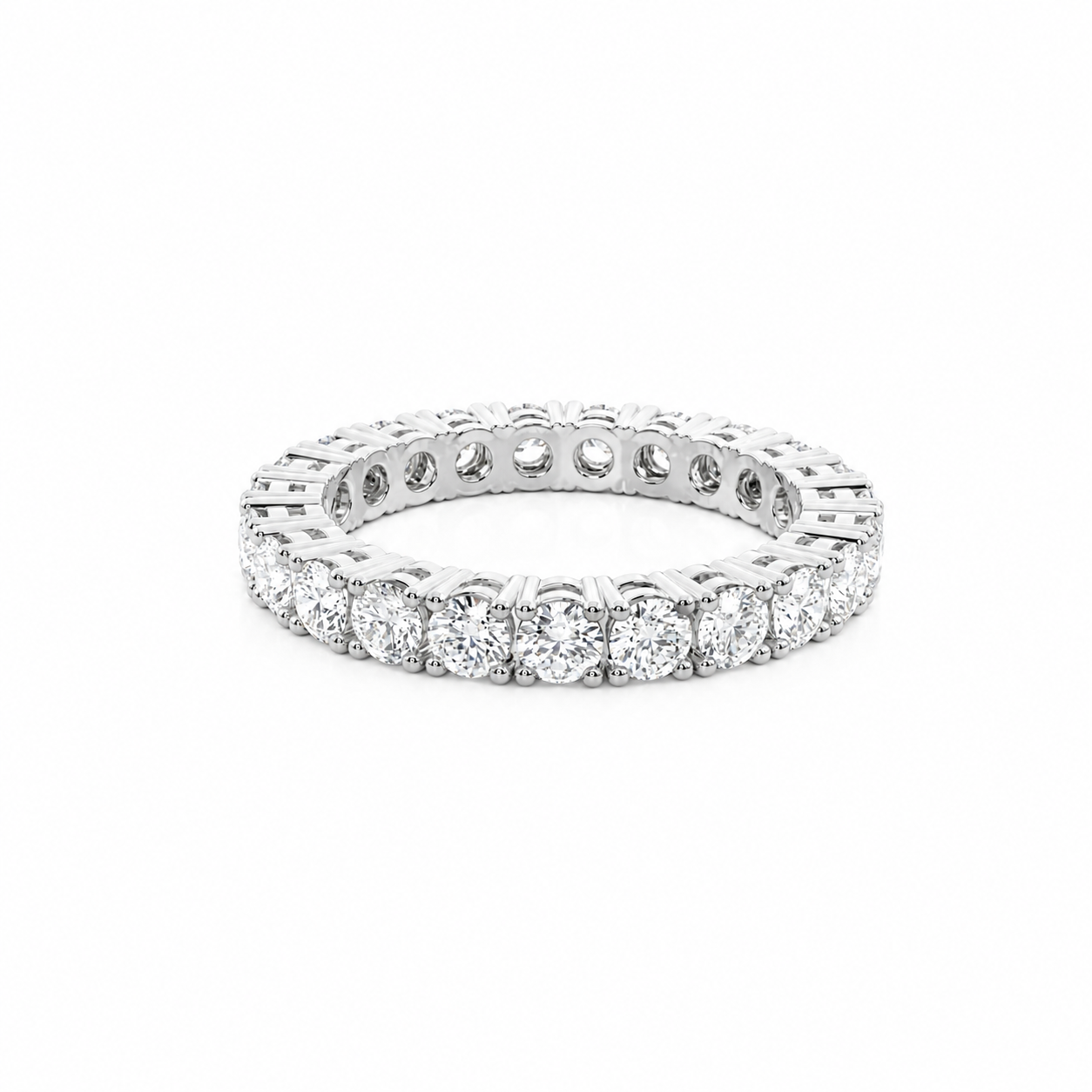4 Prong Setting Full Eternity Lab-grown Diamond Ring