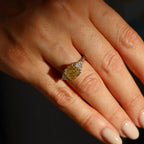 3.01 Ct Yellow Cushion Lab-Grown Diamond Ring