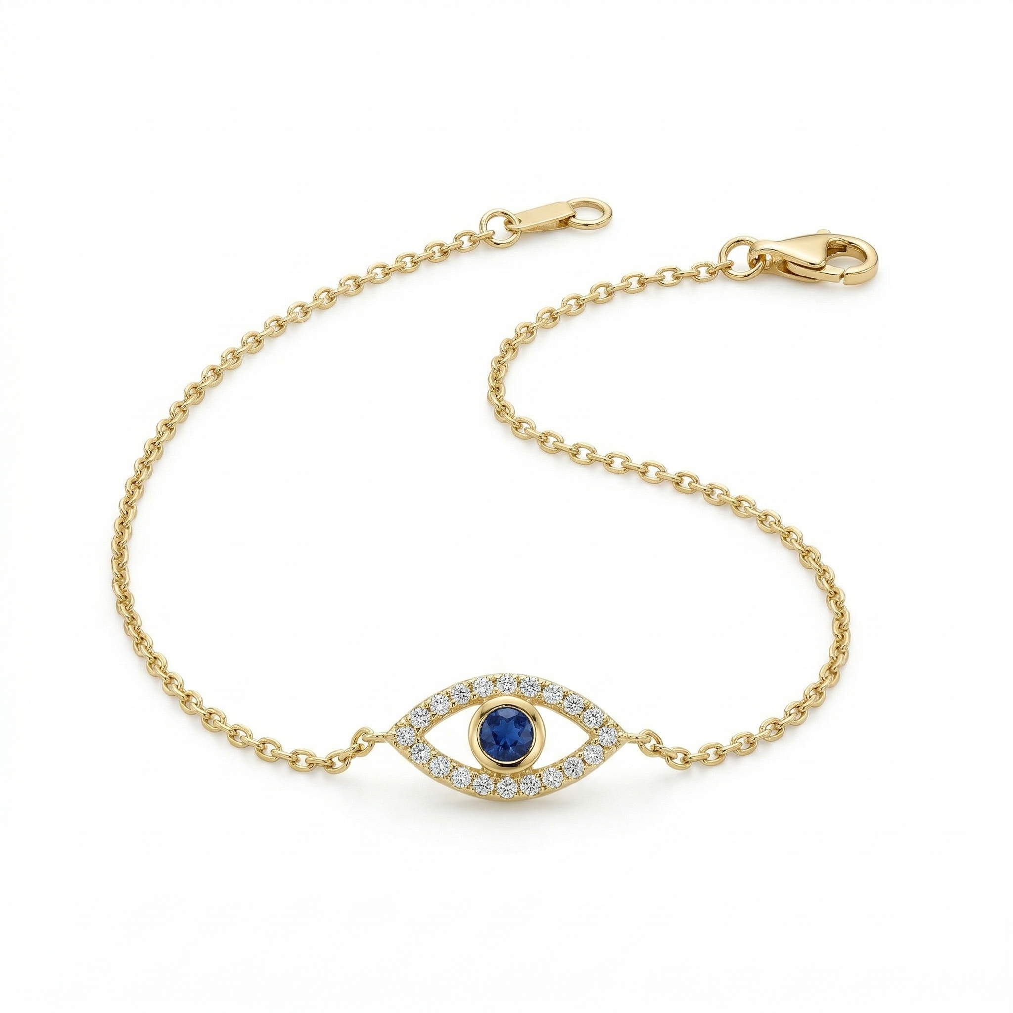 Custom bracelet with Blue Sapphire