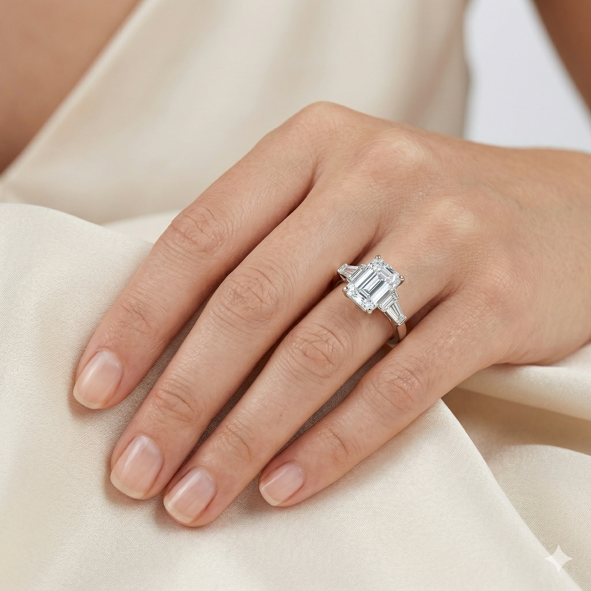 3.01 ct Emerald cut Ring