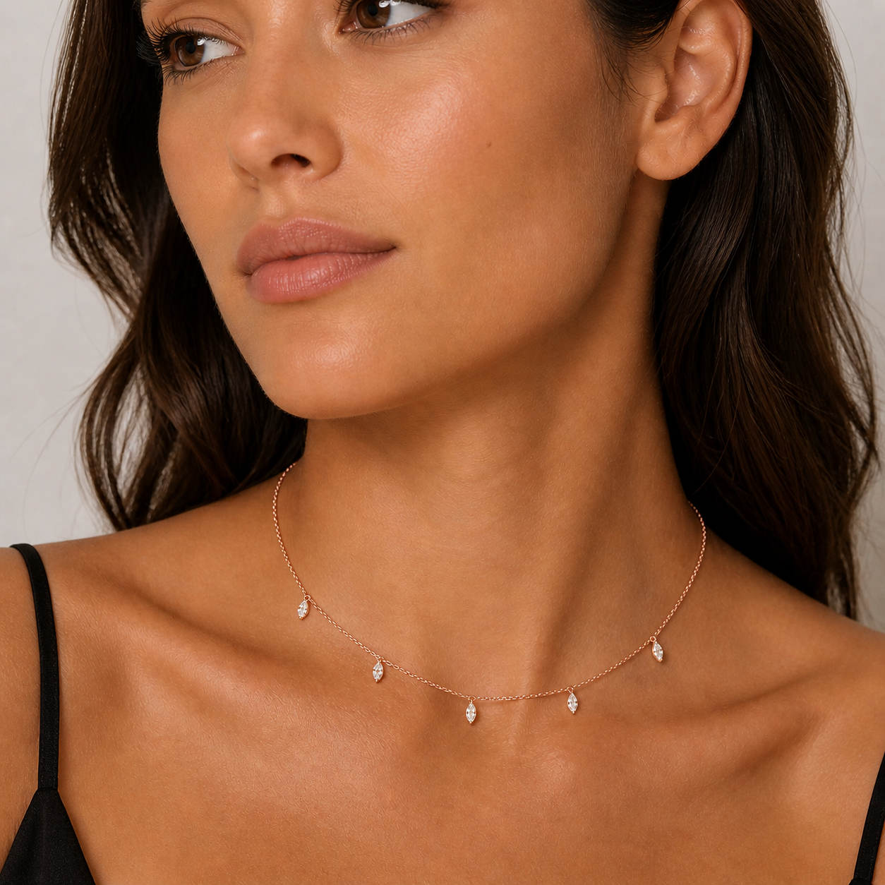 Pendentif diamant marquise 0,40 carat au total