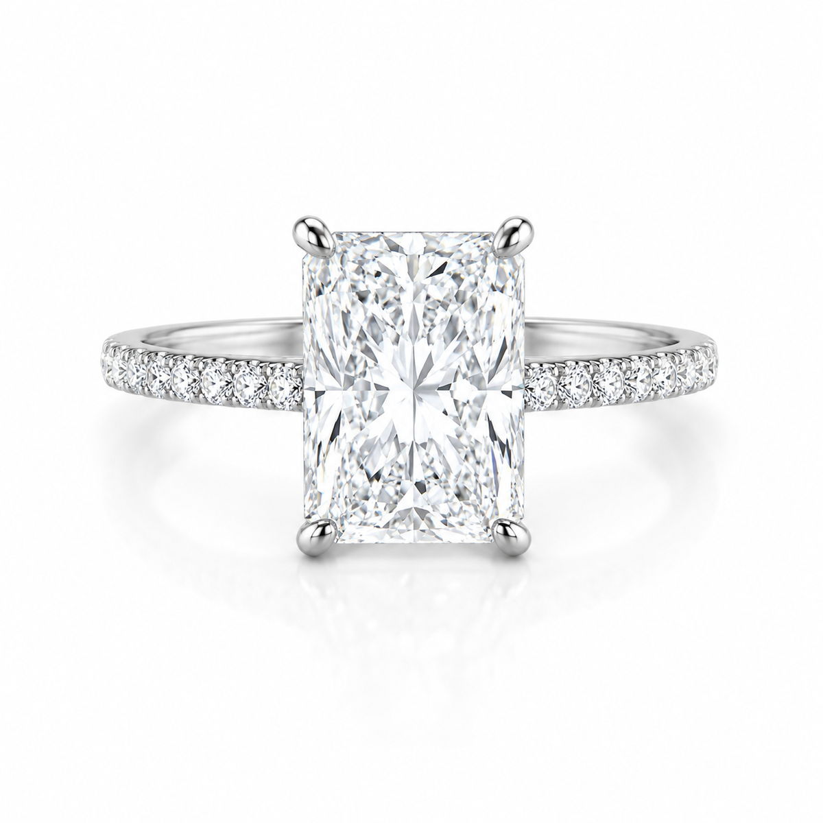 5.06 Ct Radiant Diamond Hidden Halo Ring