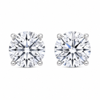 3 Ct each Round Studs Earrings