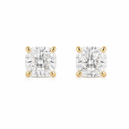 1.5 ct each Cushion Stud Diamond Earrings