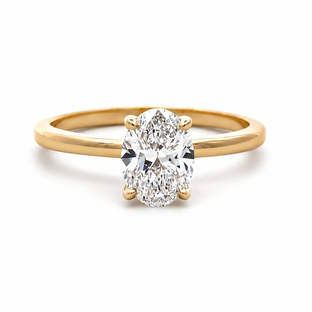 1 Ct Oval Lab-grown Diamond Ring