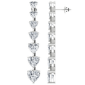 Eternity Heart Lab-Grown Diamond Drop Earrings 10 cttw