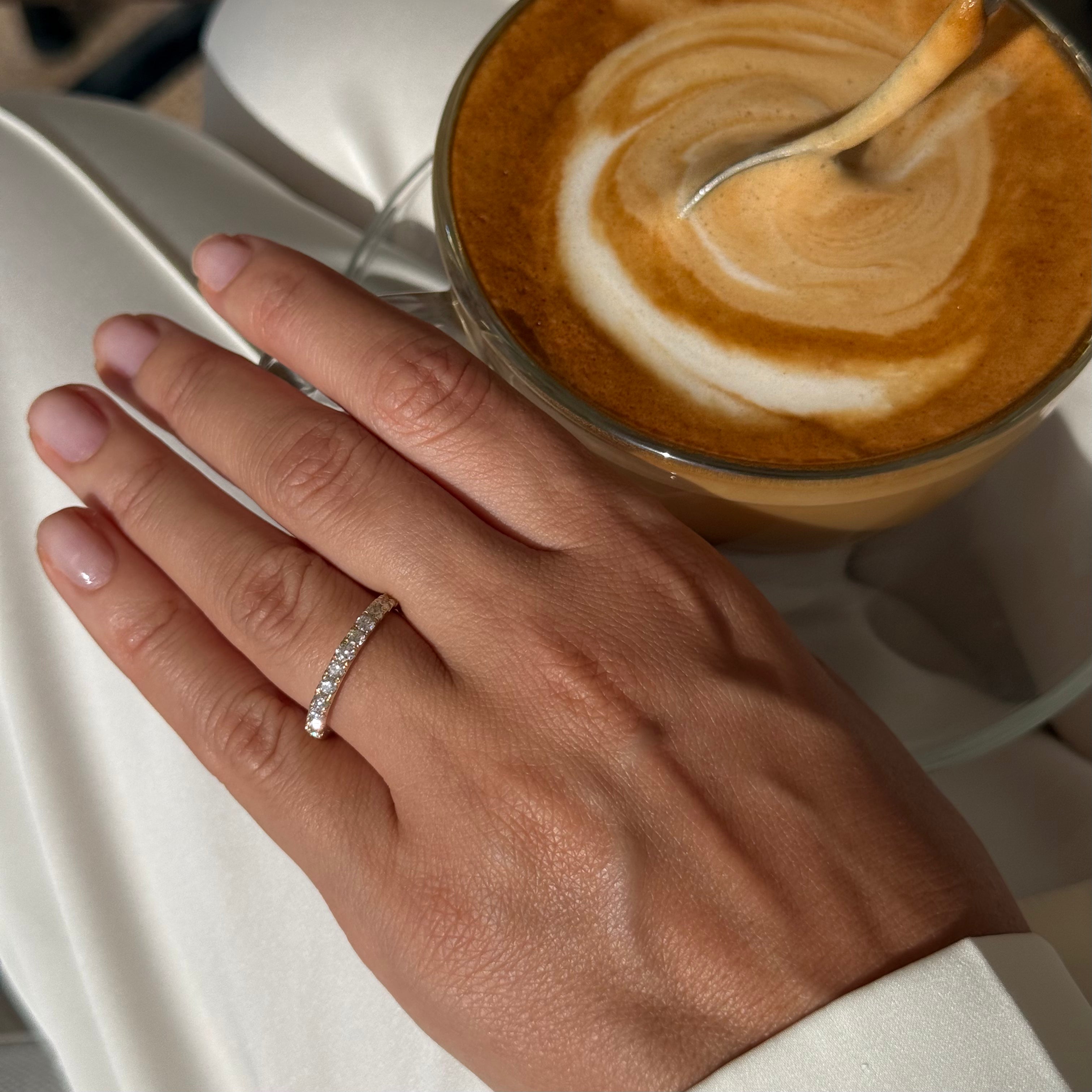 1.10 cttw Eternity Band Lab Grown Diamond Ring