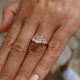 4 Ct Fancy Pink Cushion Lab Grown Diamond Ring