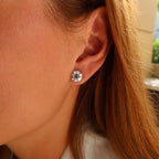 3 Ct each Round Studs Earrings