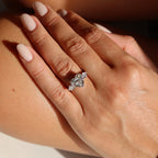 3.09 Ct Heart Lab-Grown Diamond Ring with Side Stones