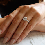 2 Ct Round Hidden Halo Diamond Ring