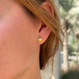 0.5 ct each Fancy Yellow Heart stud Earrings