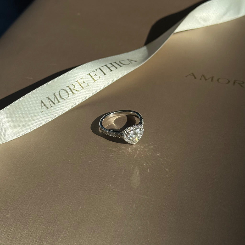 1 ct Heart Halo Lab-Grown Diamond Ring