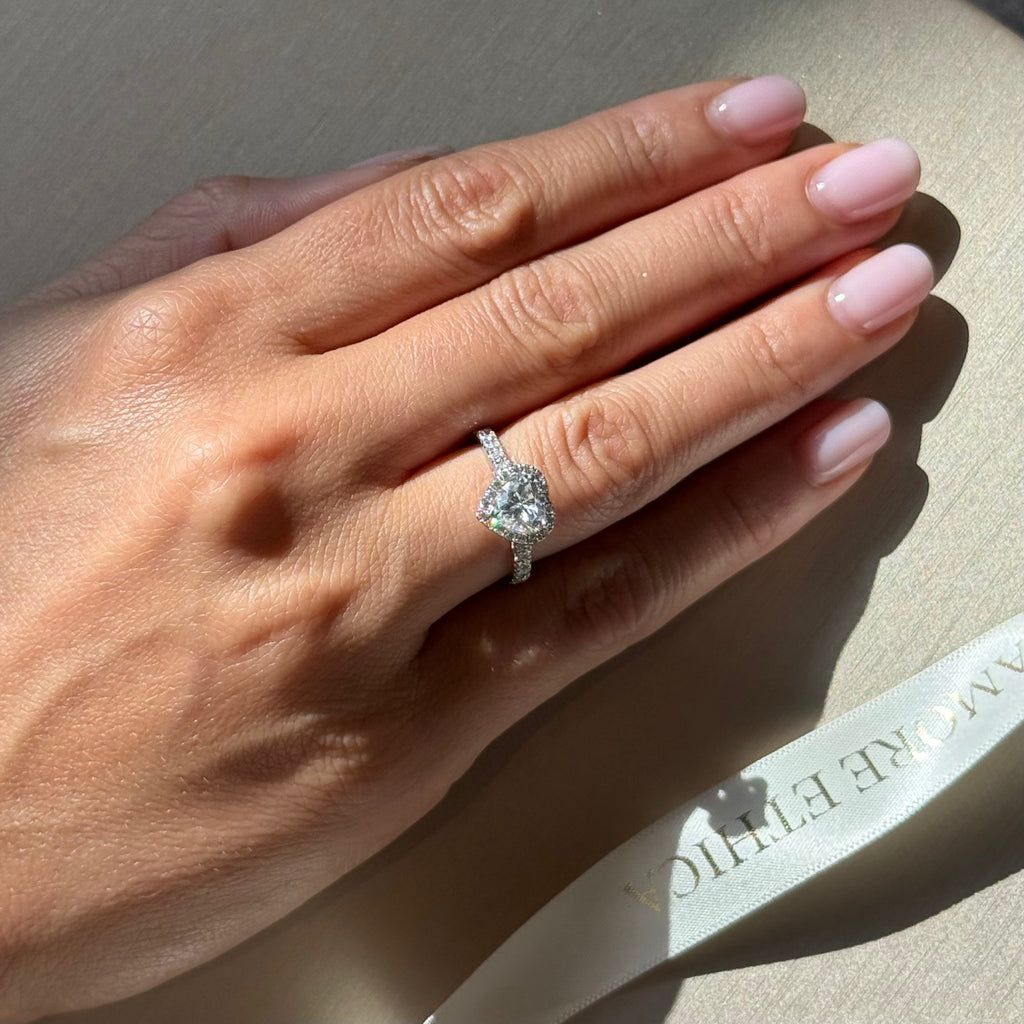 1 ct Heart Halo Lab-Grown Diamond Ring