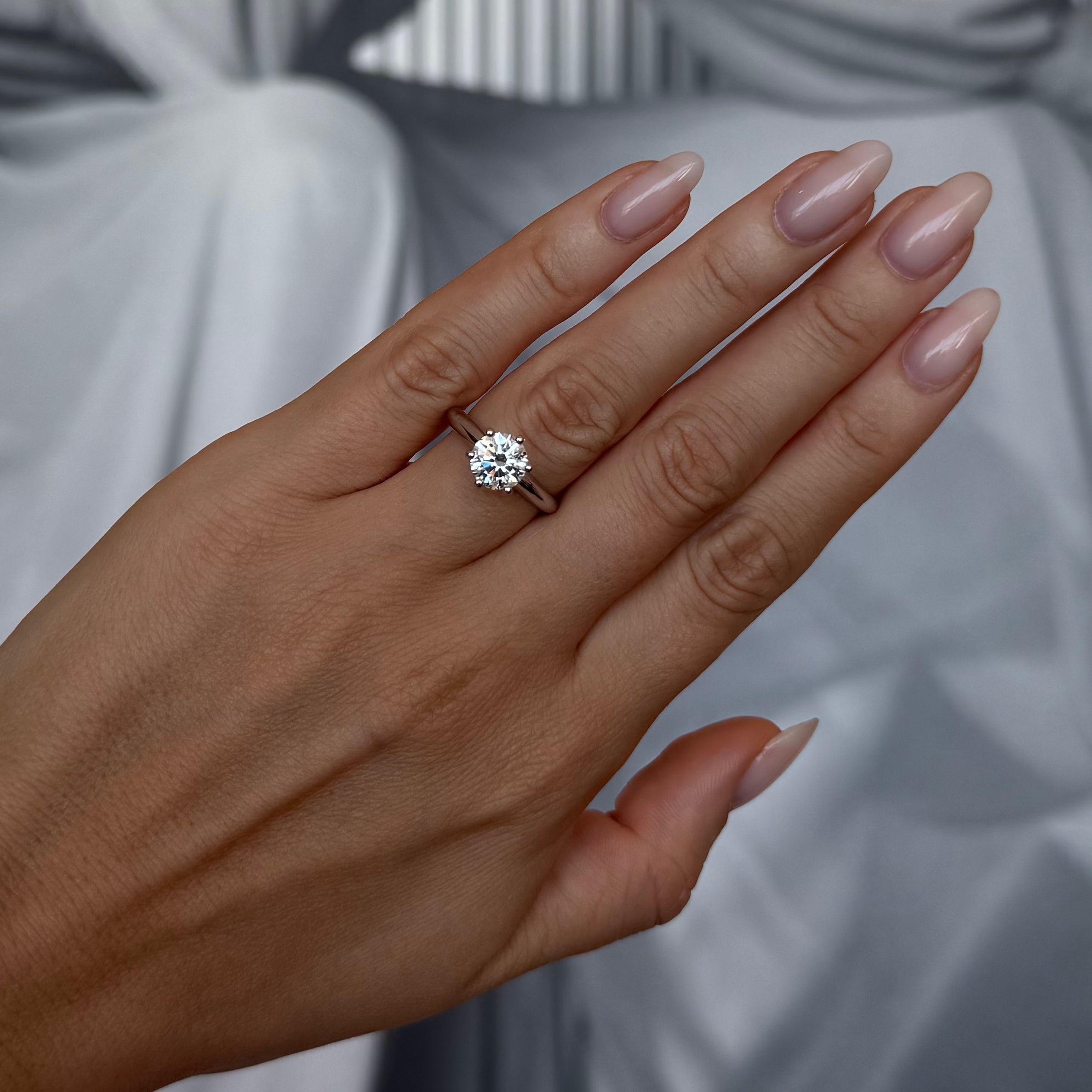 1.56 Ct Round Lab-Grown Diamond Ring