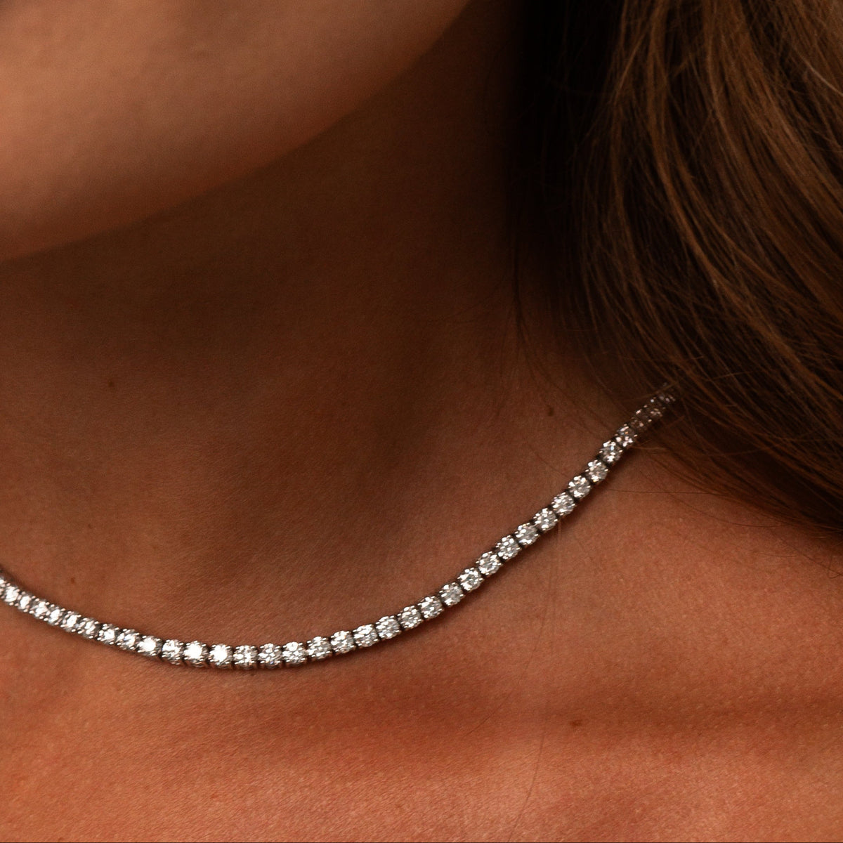 12.90 cttw Tennis Necklace