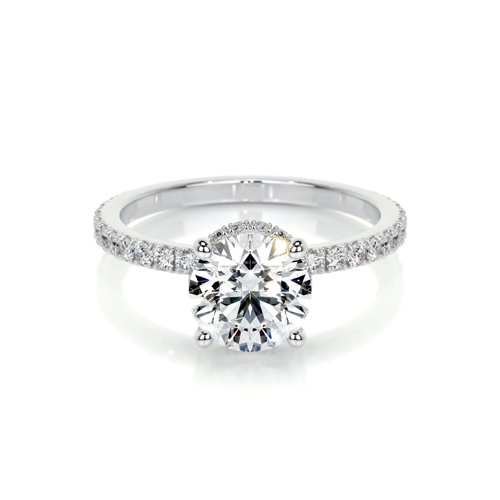 2 Ct Round Hidden Halo Lab-grown Diamond Ring