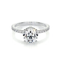 2 Ct Round Hidden Halo Lab-grown Diamond Ring