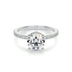 2 Ct Round Hidden Halo Lab-grown Diamond Ring