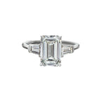 3 Ct Emerald Cut Lab-Grown Diamond Ring