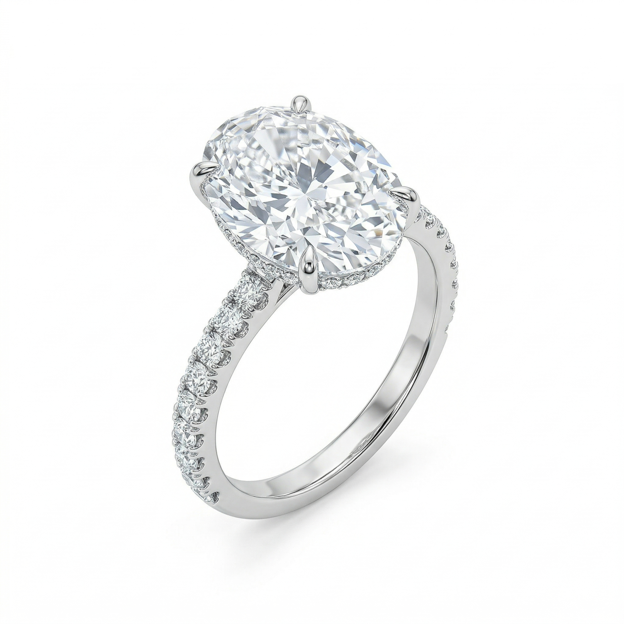 5 Ct Oval Lab-Grown Diamond Ring