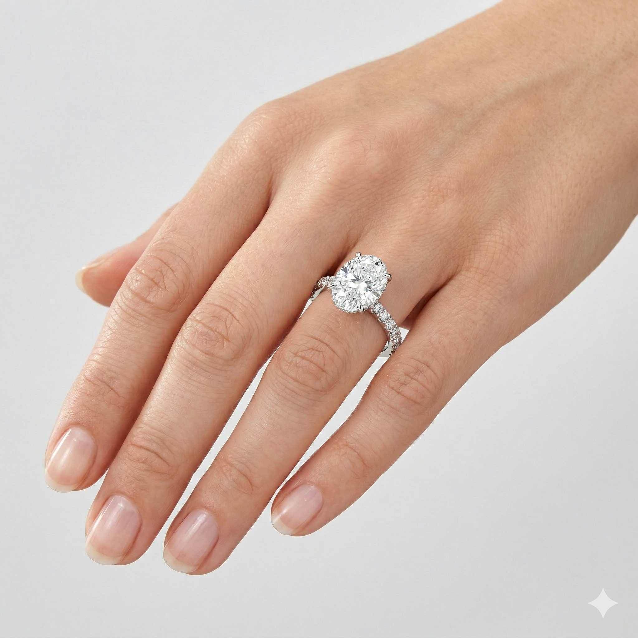 5 Ct Oval Lab-Grown Diamond Ring