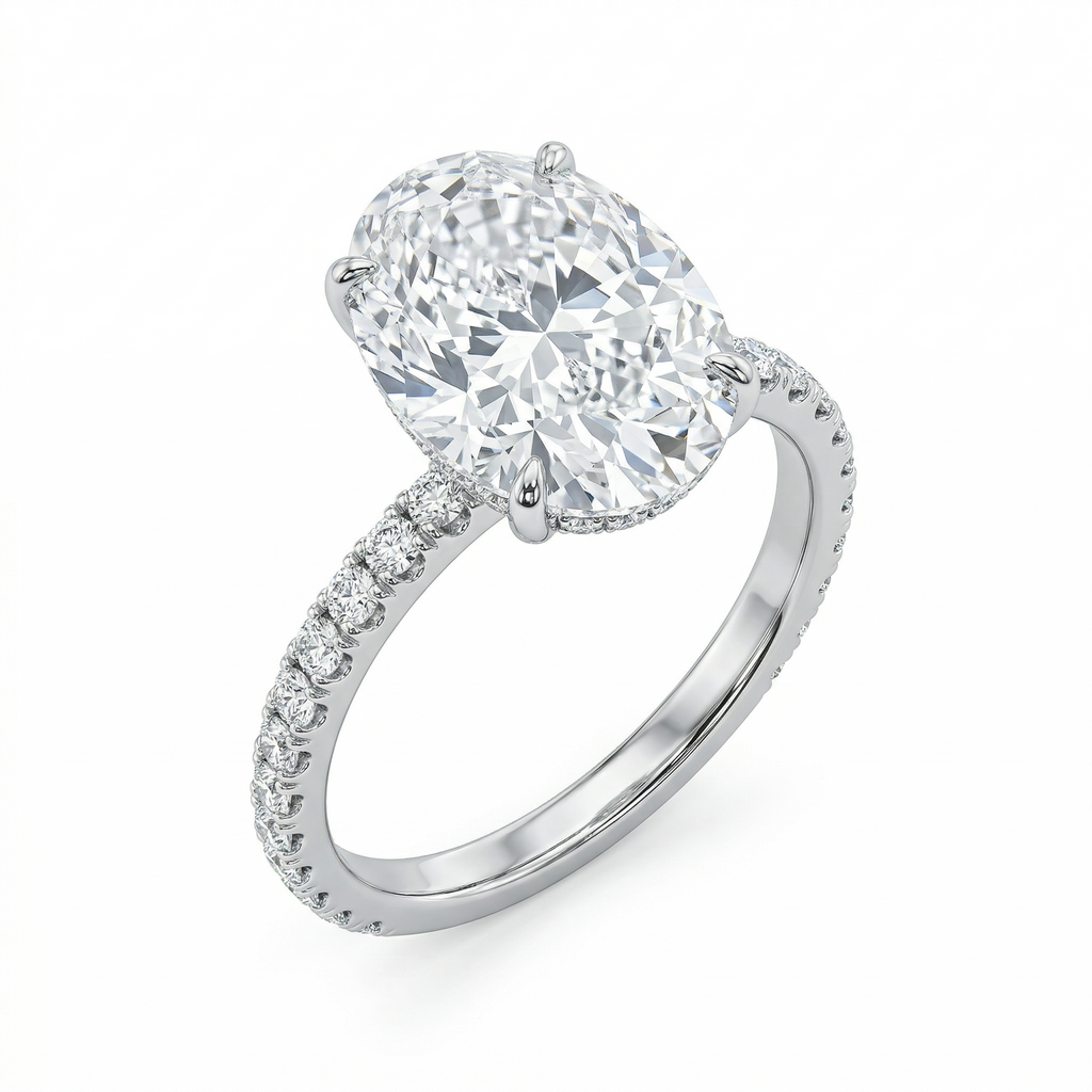 2 Ct Oval Lab-Grown Diamond Ring
