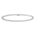 Elegant lab-grown diamond tennis bracelet set in white gold