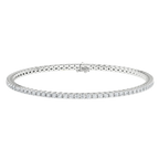 Elegant lab-grown diamond tennis bracelet set in white gold