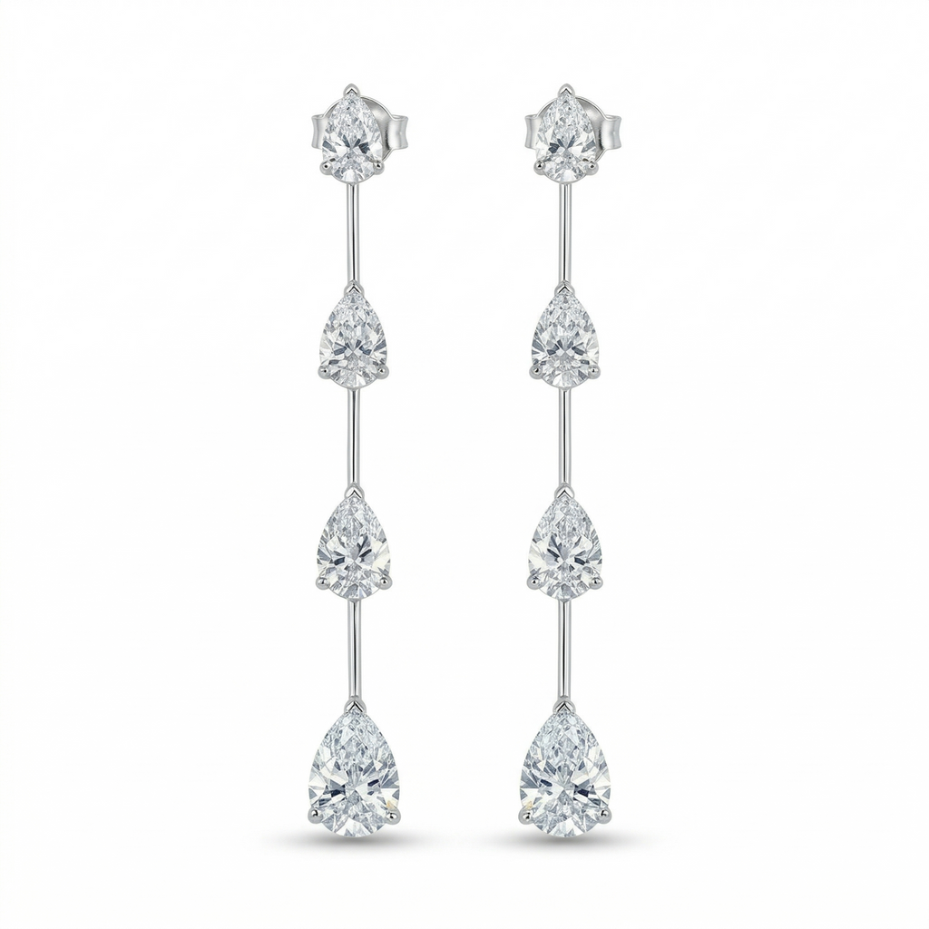 Pear Lab-Grown Diamond Drop Earrings