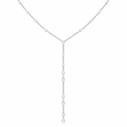 Rose Cut Lariat lab grown Diamond Necklace