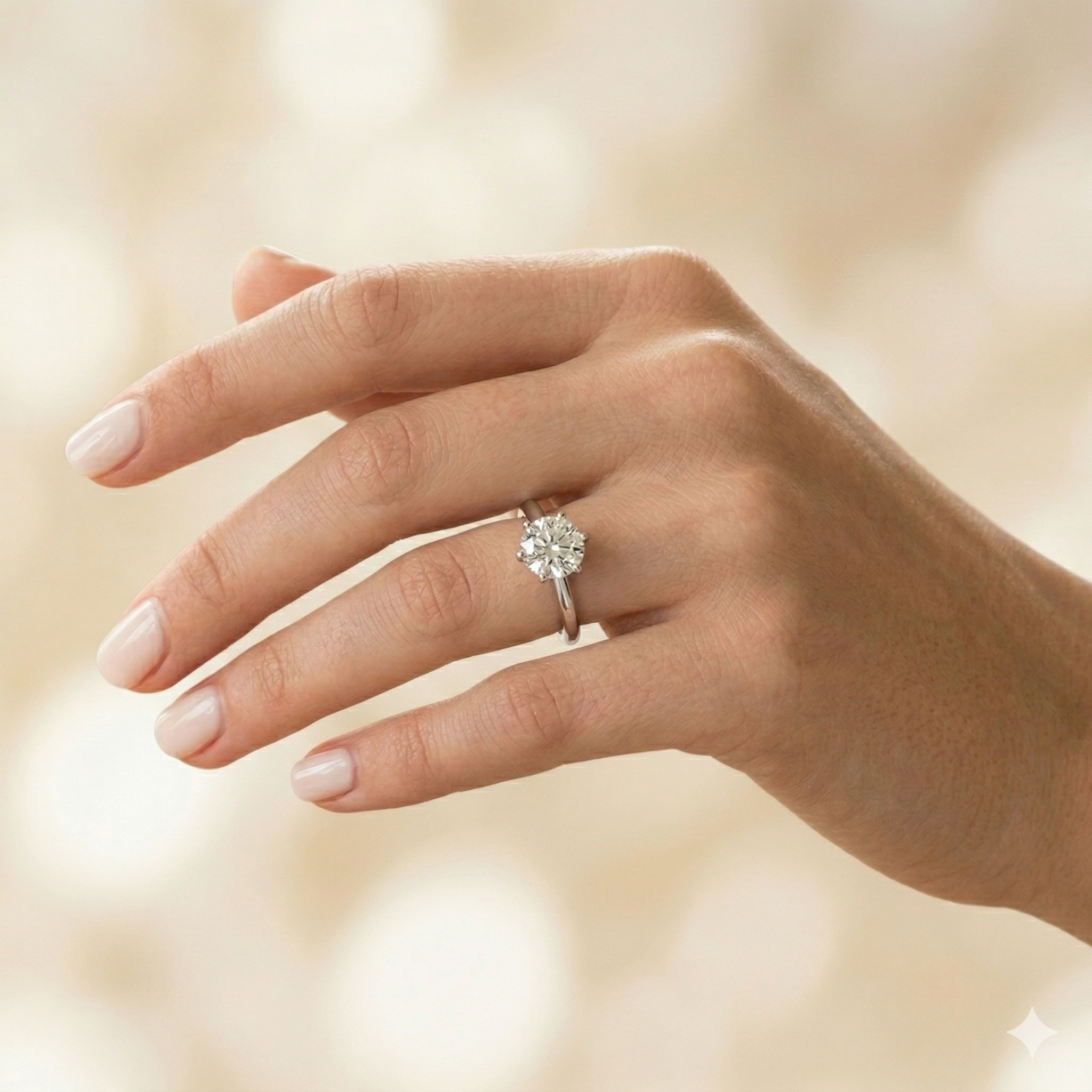 1.56 Ct Round Tiffany Ring