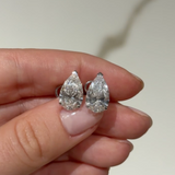 3.06 Ct  & 3.07 Ct each Pear shape studs Diamond Earrings