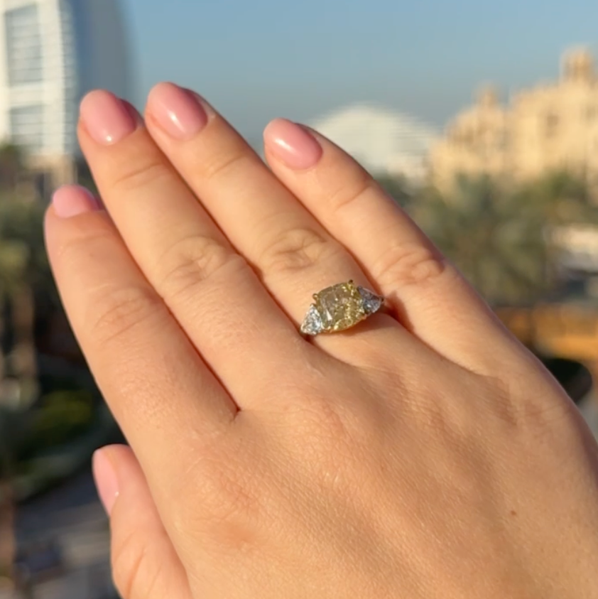 3.01 Ct Cushion Ring