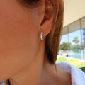 1.91 cttw  Lab grown diamond Emerald Hoop Earrings