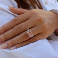 5.03 ct lab grown pink diamond cushion ring
