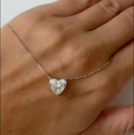 2.05 ct heart lab grown diamond pendant