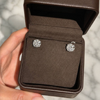 3.56/3.57 ct Round lab grown diamond Studs Earrings