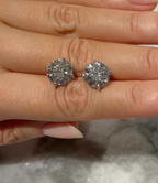 3.56/3.57 ct Round lab grown diamond Studs Earrings