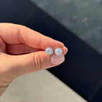 Halo Round Lab-Grown Diamond Stud Earrings 0.5 ct each