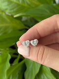 1.5 ct each Heart stud earrings