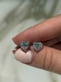 1.5 ct each Heart stud earrings